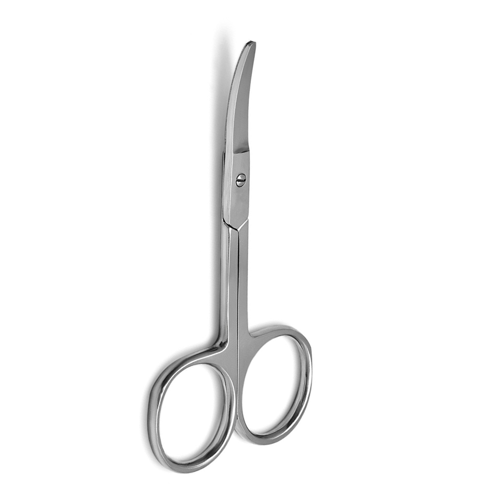 A nail scissor is a small grooming tool used to trim and shape fingernails or toenails.